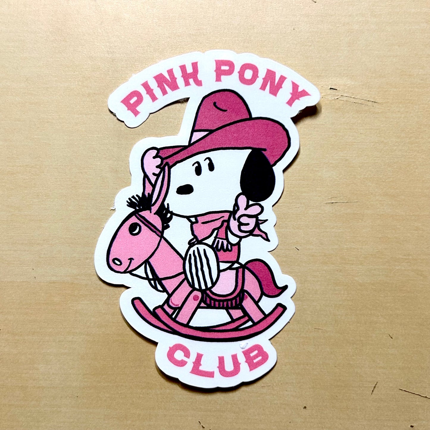 Pink Pony Snoop Sticker