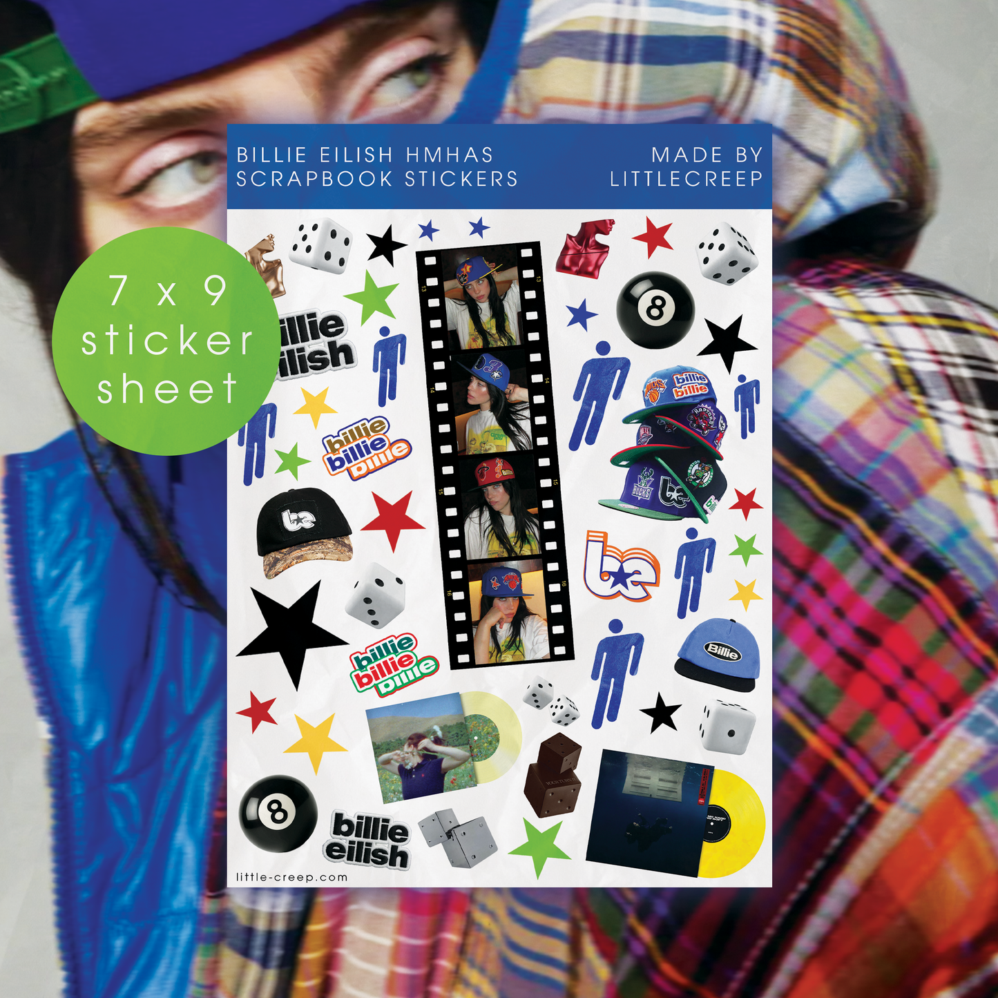 Hoja de pegatinas de Snoopy de 1989