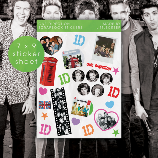 One Direction Scrapbook Stickers