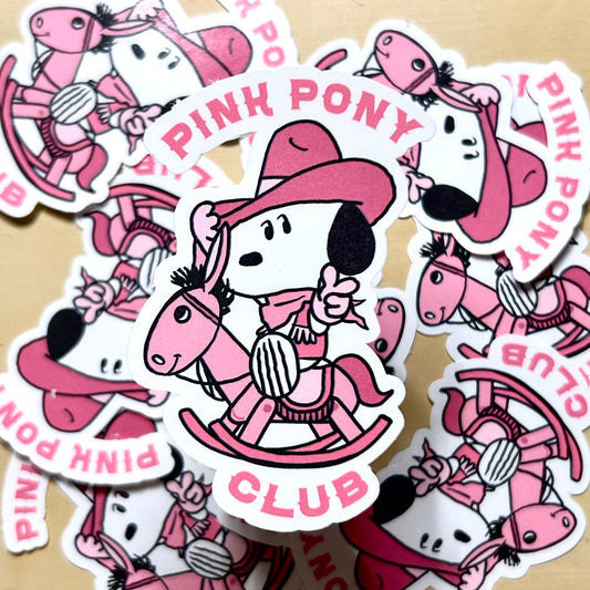 Pink Pony Snoop Sticker