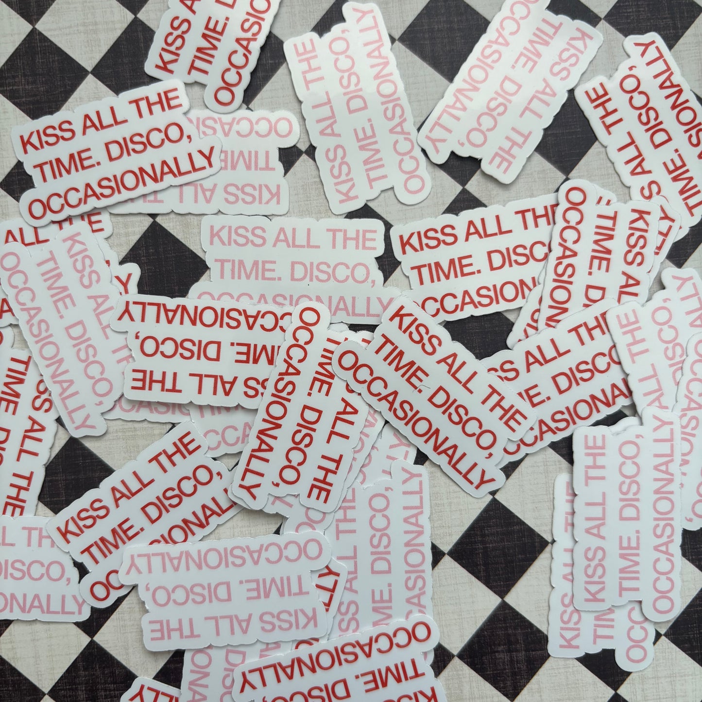 "Kiss All The Time" Sticker (2 pack)