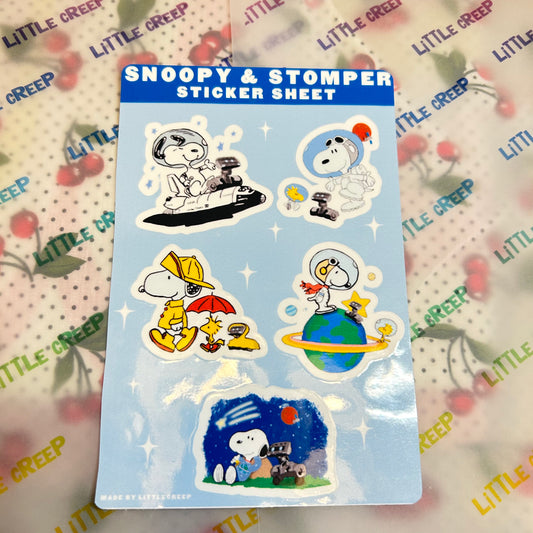 Snoopy and Stomper Sticker Sheet
