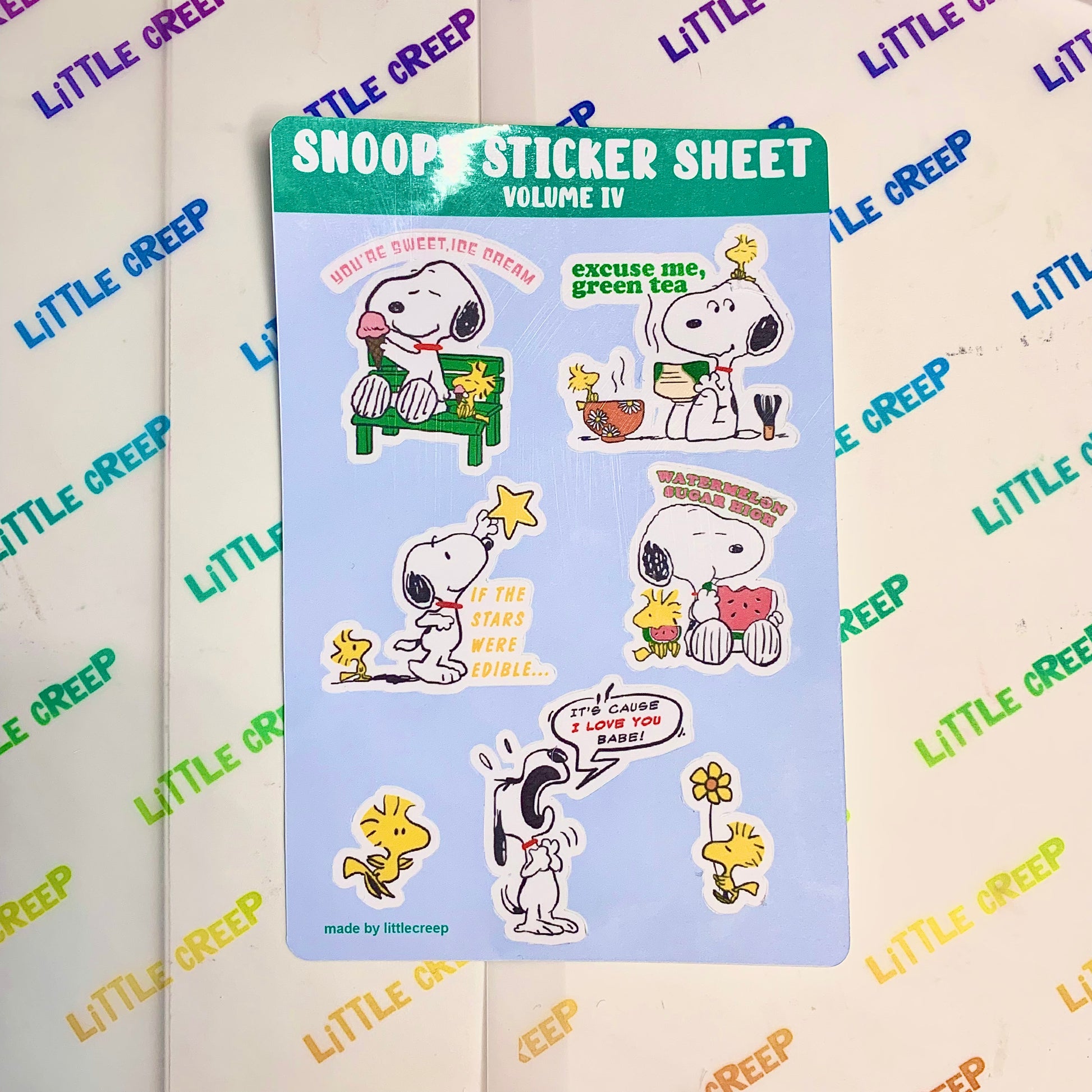Snoopy Reading Sticker Snoopy Sticker Sheet Bundle – littlecreep