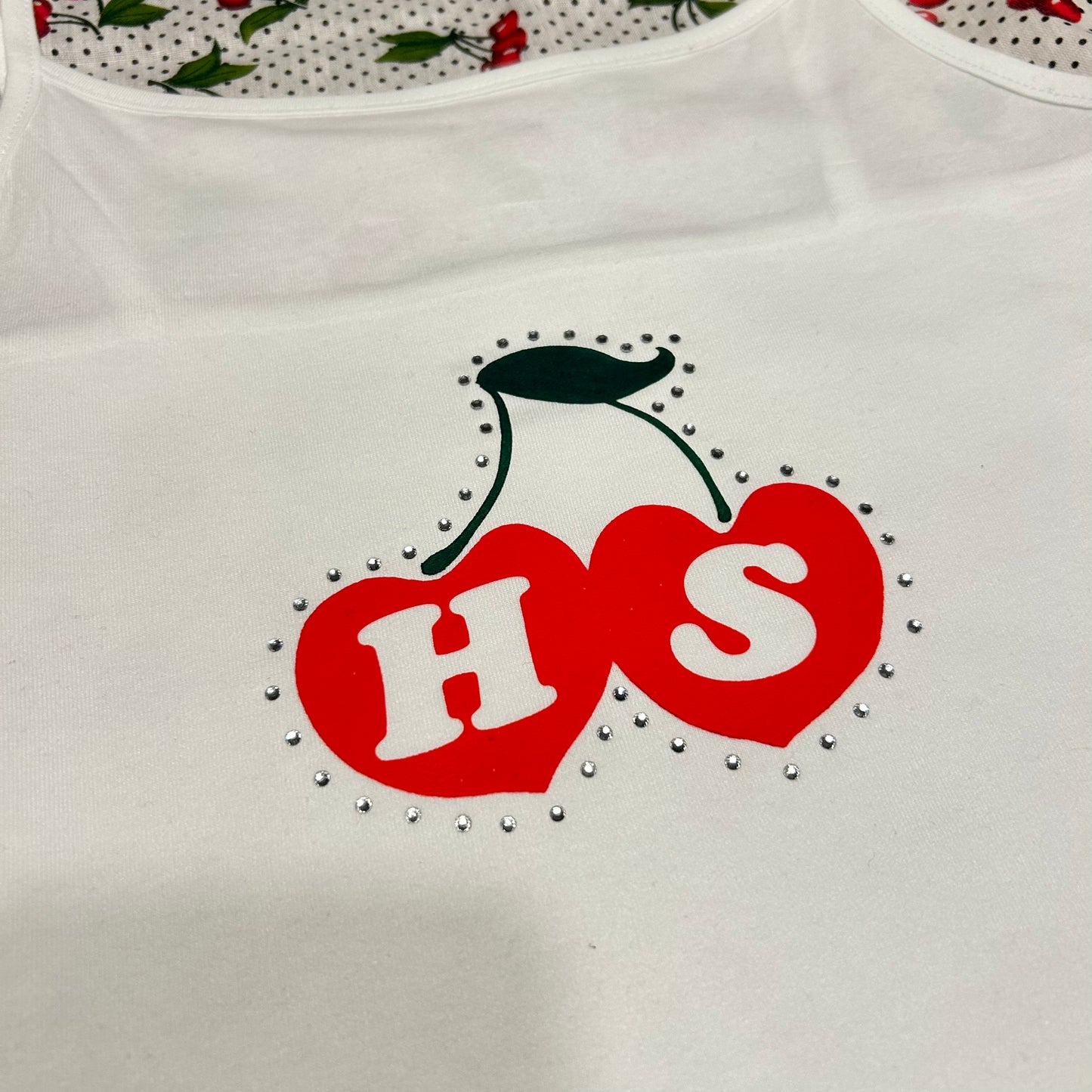 Harry Cherry Rhinestone Tank