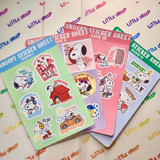 Snoopy Sticker Sheet Bundle